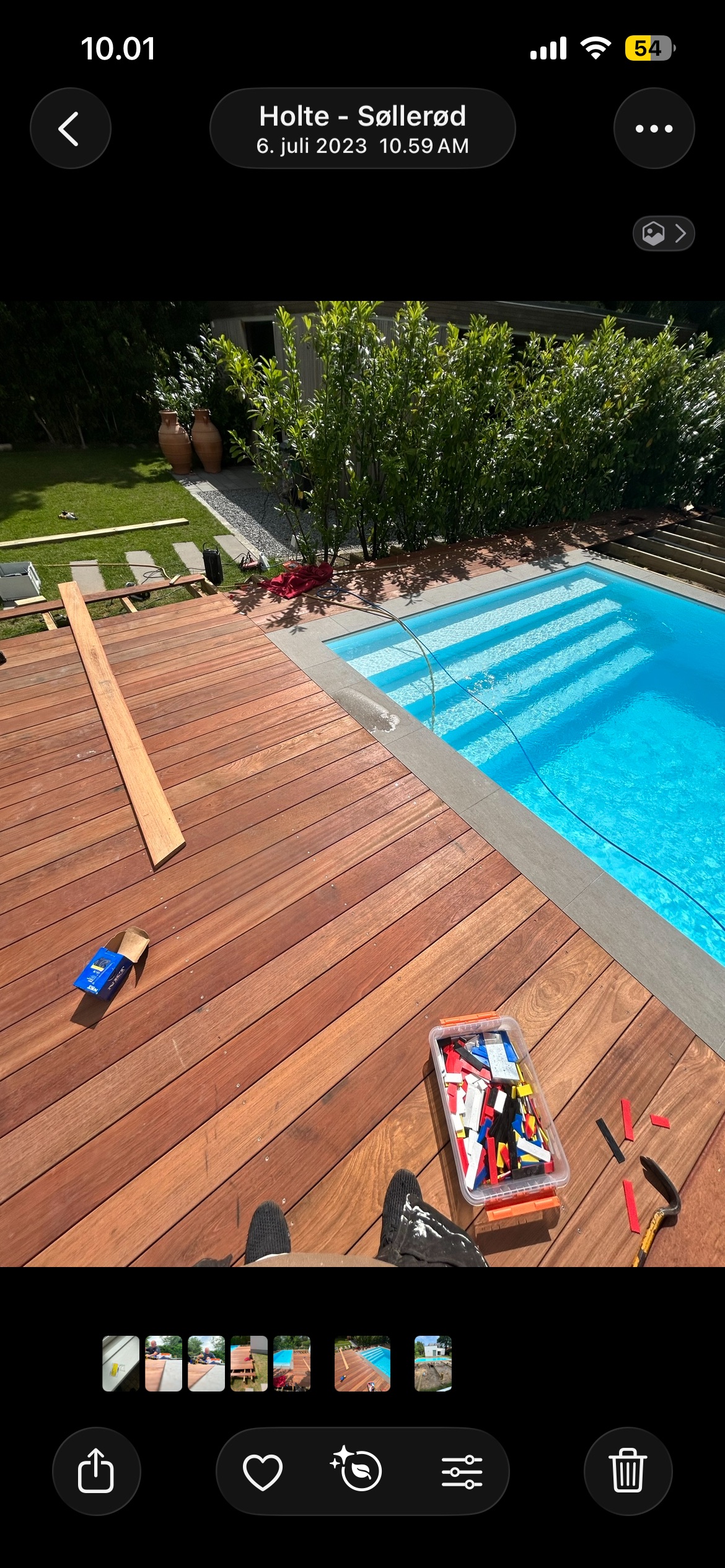 Ipe træterrasse under opbygning – Ovesen & Beier